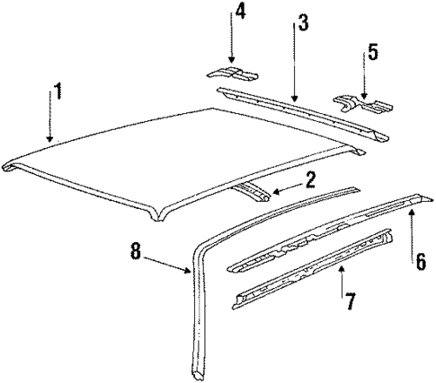 Roof for 1991 Volkswagen Jetta #0