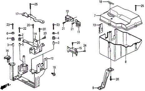 No. 2 Control Box Cover for 1985 Honda Civic #0