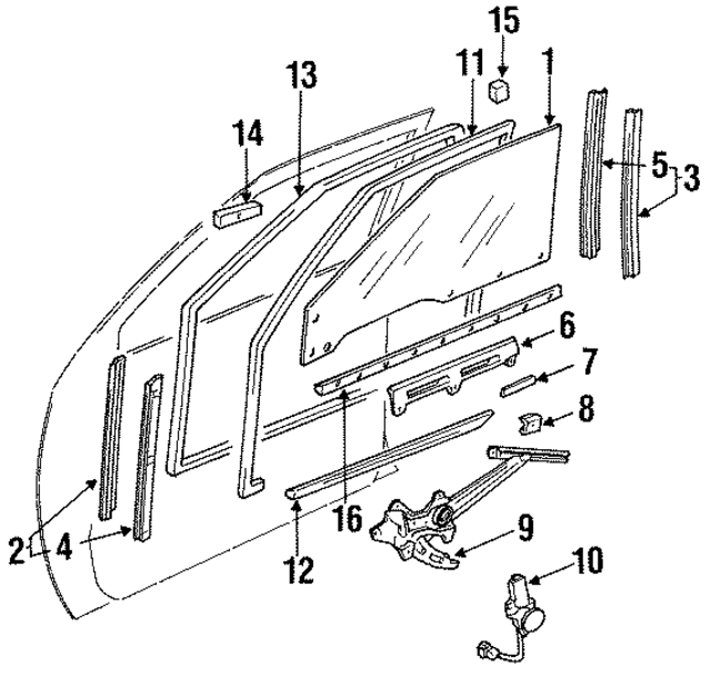 6182412120 - Body: Belt Weather-strip for Lexus Image