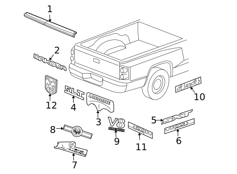 Exterior Trim - Pick UP Box for 2009 Dodge Dakota #0
