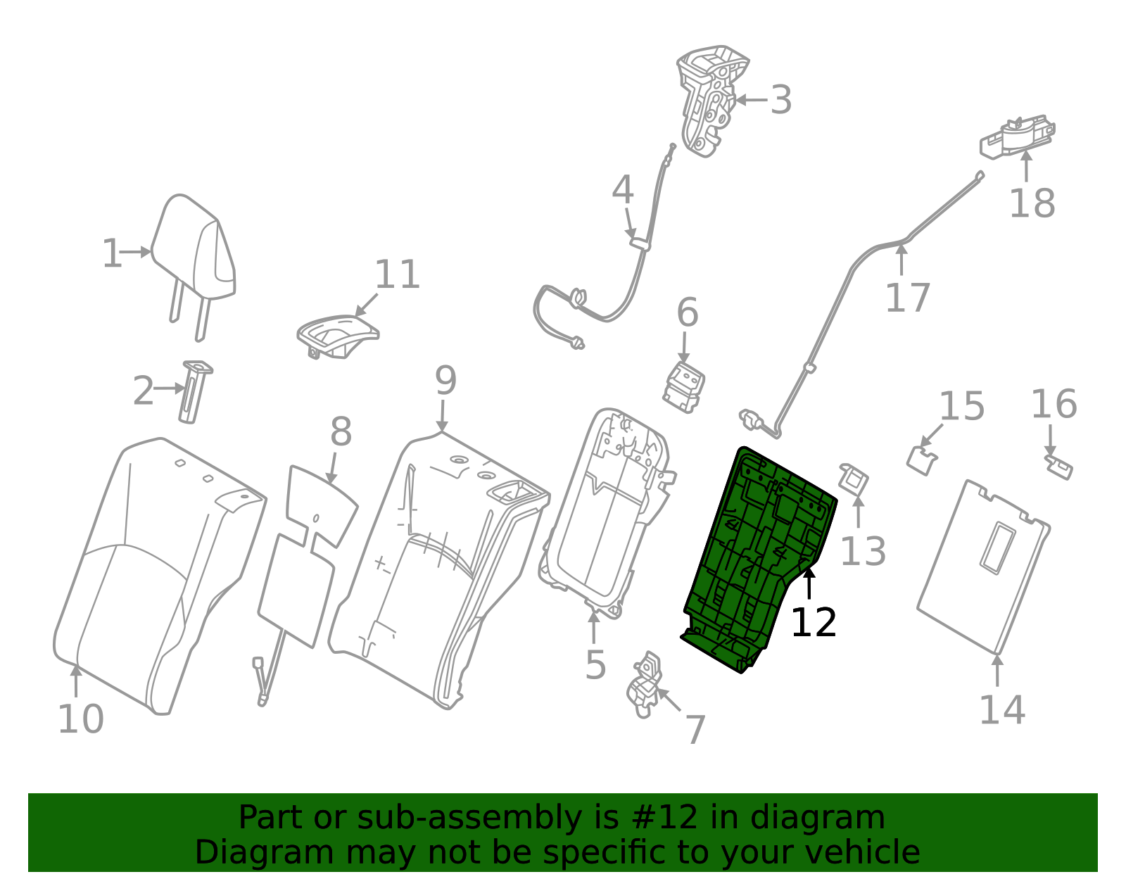 71882-30010 - High-Quality Seat Back Panel for 2025 Toyota Crown Signia ...