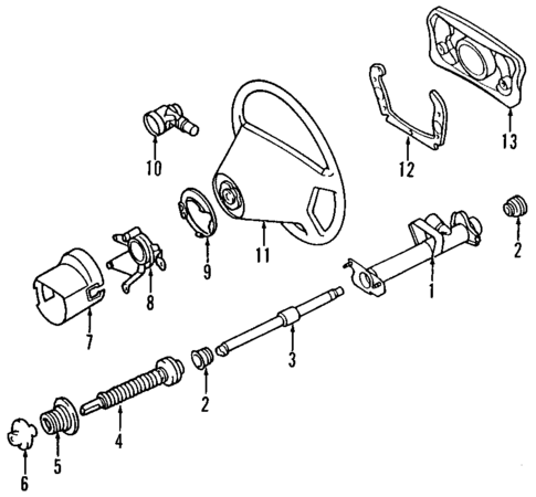 Steering Column for 2000 Mercedes-Benz C230 #1