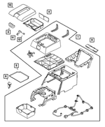 1DL12ZJ8AA - Instrument Panel and Radios and Consoles: Floor Console for Mopar Image