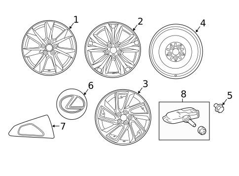 Wheels for 2018 Lexus RX450hL #0