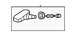 42753TR3A81 - : Tire Pressure Monitoring System (TPMS) Sensor for Honda: Civic, CR-Z, Element, Fit, Insight, Odyssey Image