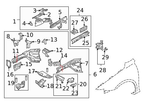 Structural Components & Rails for 2010 Mazda 5 #0