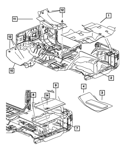 Carpets, Floor Mats, Load Floor, and Silencers for 2012 Jeep Wrangler #0