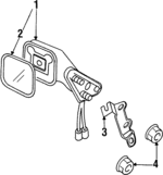 8972077244 - Body: Mirror Assembly for Isuzu Image
