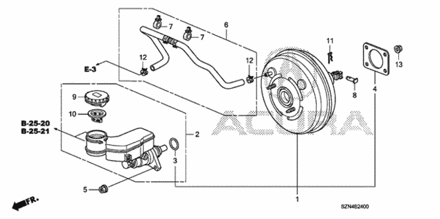 Brake Master Cylinder  - Master Power (KA/KC) for 2012 Acura ZDX #0