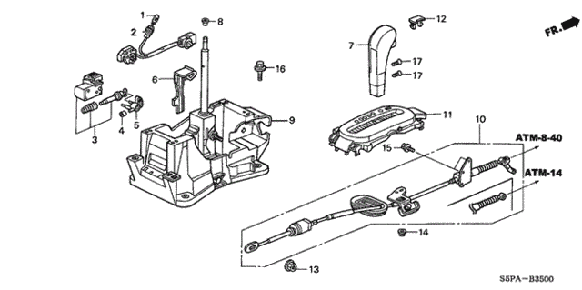 Select Lever for 2005 Honda Civic #0