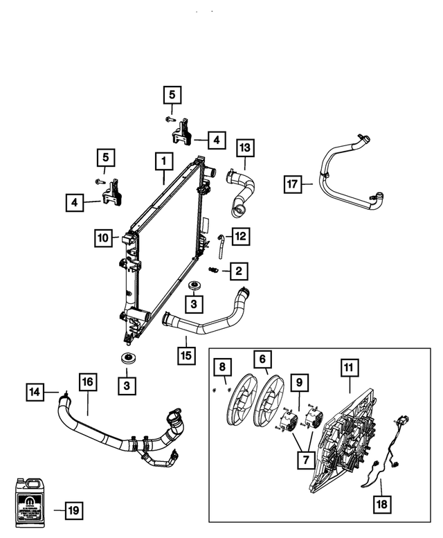 5137723AA - Cooling: Radiator Drain Hose for Mopar Image