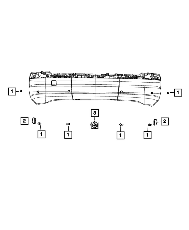 7MF58DX8AA - Frame, Bumper and Fascia: Park Assist Sensor for Jeep: Cherokee, Wagoneer S Image