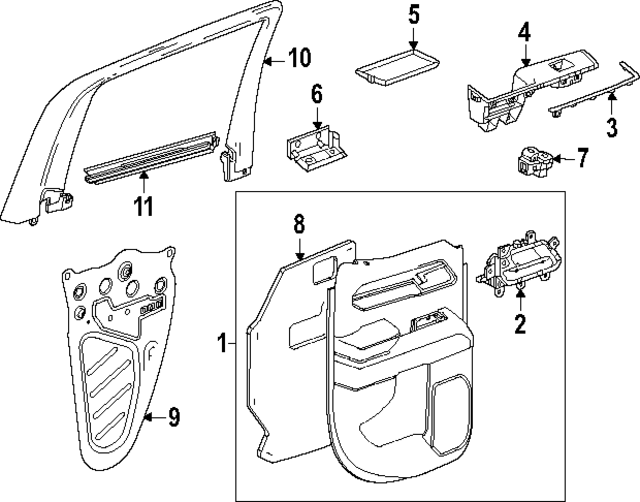 85544415 - Body: Switch Panel Mat for GM Image