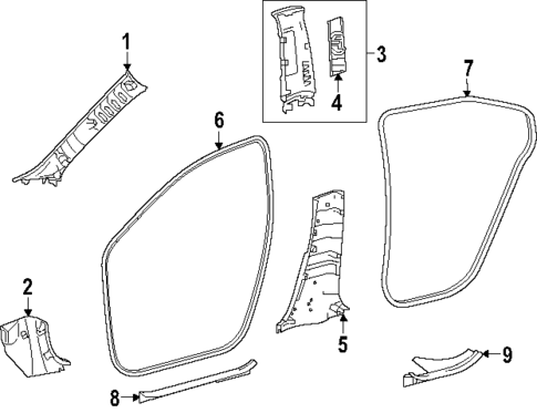 Interior Trim - Pillars for 2023 Subaru Solterra #0