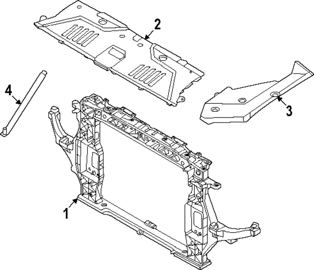 64101IT000 - : Radiator Support for Hyundai Image