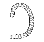 99635513904 - Brakes: Brake Hose for Porsche: 911, Boxster, Cayman Image