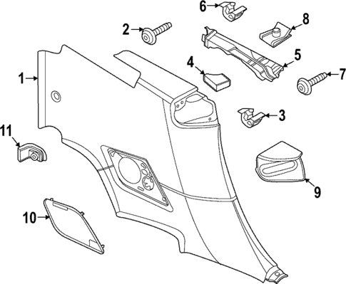 Interior Trim - Quarter Panels for 2023 Porsche 911 #1