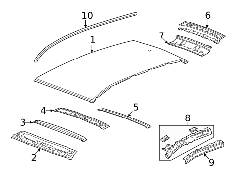 Exterior Trim - Roof for 2008 Saturn Vue #1