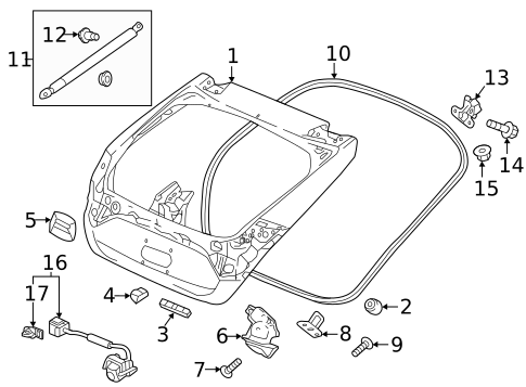 thumbnail image 2 of Driver Side Door Lock Cylinder With 2 Keys For Honda Civic 2016-2021 - 04921-TBA-A01 2 of 4