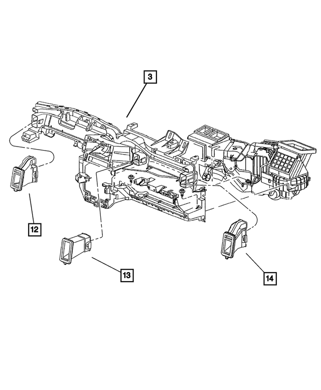« 55116407AG – Air Conditioning &amp; Heater : Panneau D`instruments Conduit pour Mopar Image »