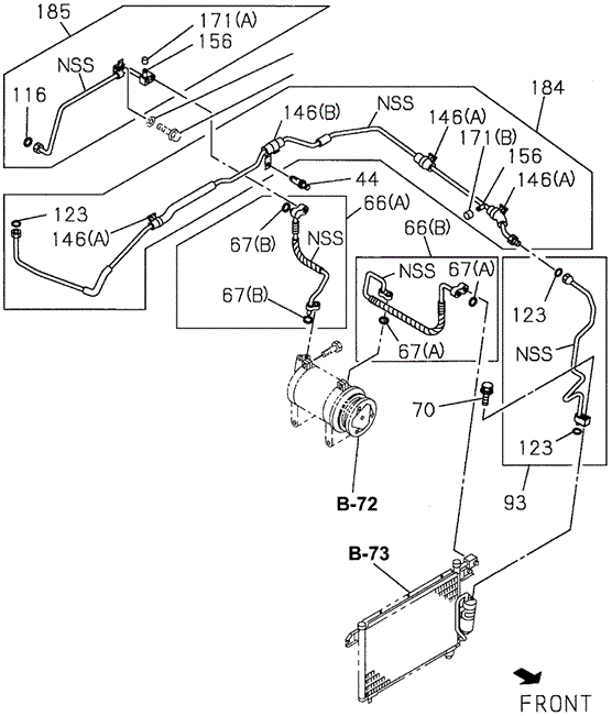A/C Piping for 1997 Acura SLX #0