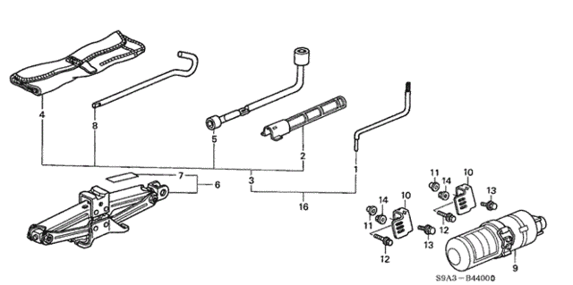 Tools - Jack for 2003 Honda CR-V #0