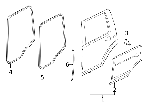 Door & Components for 2007 Land Rover LR3 #0