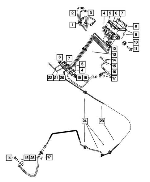 Hydraulic Control Unit, Brake Tubes and Hoses for 2010 Dodge Ram 1500 #0