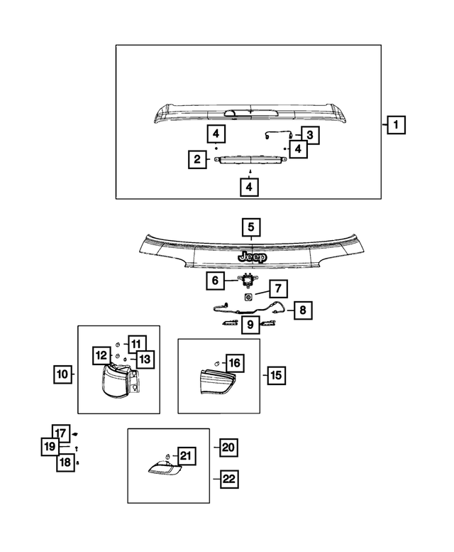 6WL39JSCAA - : License Lamp Applique for Mopar Image