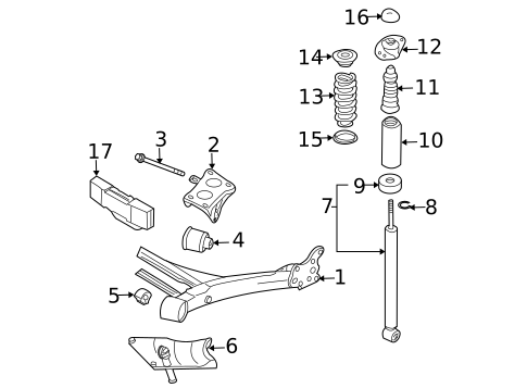 Rear Suspension for 2002 Volkswagen Beetle #0