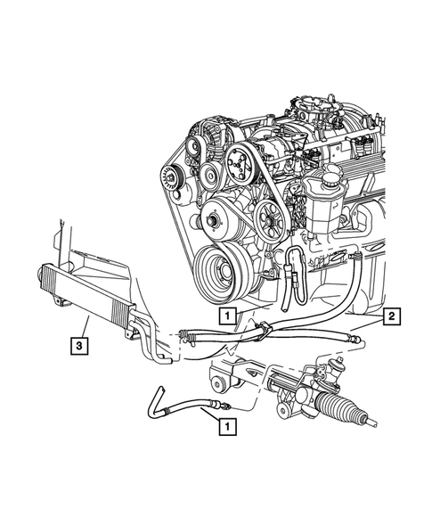 Power Steering Hoses for 2002 Dodge Ram 1500 #0