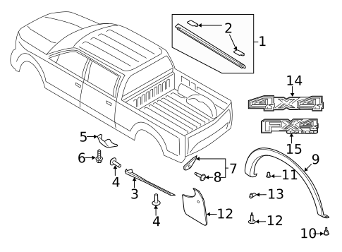 Exterior Trim - Pick UP Box for 2022 Ford F-450 Super Duty #0