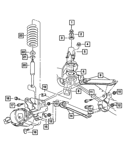 Front Suspension, Strut and Cradle for 2009 Dodge Ram 3500 #1
