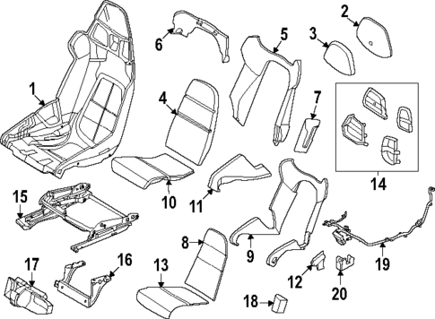 Passenger Seat Components for 2022 Porsche 911 #4