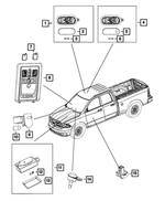68102487AA - Electrical: Courtesy Lamp Lens, Left for Dodge: Ram 1500 | Ram: 1500, 1500 Classic, 2500, 3500 Image