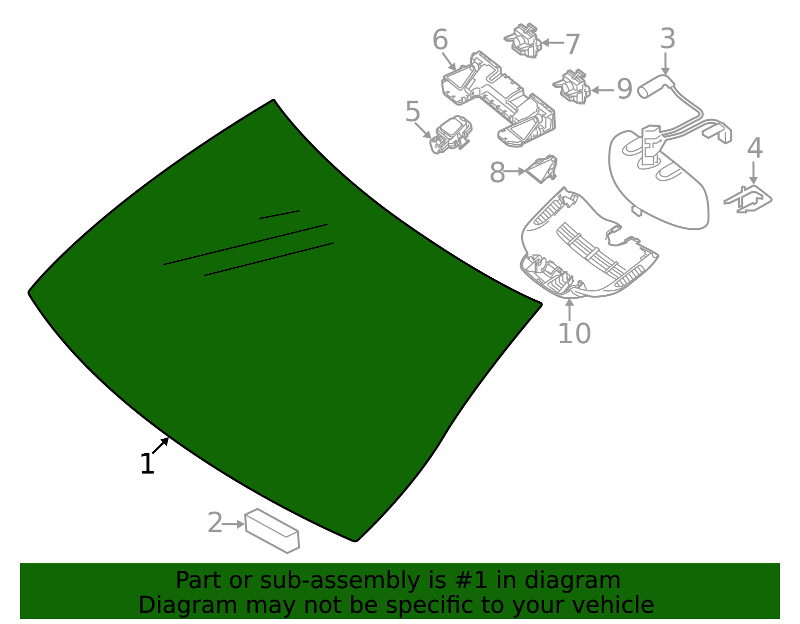 Genuine OEM Windshield | 222-670-78-00 | Fits Select 2018