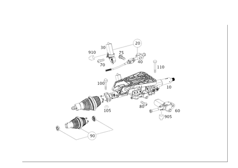 Steerg. Column Jacket Tube & Steerg. Shaft for 2018 Mercedes-Benz CLS63 AMG S #0