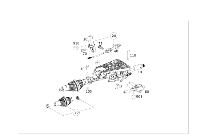 2184600216 - Steering: Steering Column for Mercedes-Benz: CLS400, CLS550, CLS63 AMG S, E250, E350, E550 Image image