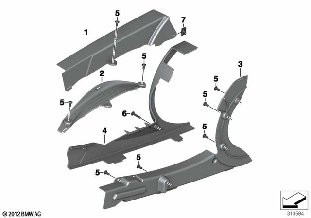 46547685133 - Frame and Mounting Parts: Fillister Head Screw - M6X30 A2-80 for BMW-Motorrad Image