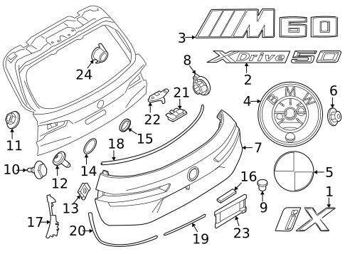 Exterior Trim - Lift Gate for 2023 BMW iX #0