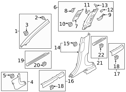 Interior Trim - Pillars for 2017 Kia Sportage #0