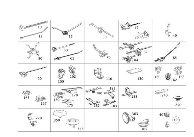 9959006 - Electrical Equipment and Instruments: Cable Tie for Mercedes-Benz: 180A, 180b, 180C, 220a, 250, 300C, 300CD, 300S, 350SD, A220, A35 AMG, AMG GT, AMG GT 43, AMG GT 53, AMG GT 55, AMG GT 63, AMG GT 63 Pro, AMG GT 63 S, AMG GT 63 S E Performance, AMG GT Black Series, AMG GT C, AMG GT R, AMG GT S, C230, C240, C250, C280, C300, C32 AMG, C320, C350, C350e, C400, C43 AMG, C450 AMG, C55 AMG, C63 AMG, C63 AMG S, C63 AMG S E Performance, CL500, CL55 AMG, CL550, CL600, CL63 AMG, CL65 AMG, CLA250, CLA35 AMG, CLA45 AMG, CLA45 AMG S, CLE300, CLE450, CLE53 AMG, CLK320, CLK350, CLK500, CLK55 AMG, CLK550, CLK63 AMG, CLS400, CLS450, CLS500, CLS53 AMG, CLS55 AMG, CLS550, CLS63 AMG, CLS63 AMG S, E250, E300, E320, E350, E400, E43 AMG, E430, E450, E500, E53 AMG, E55 AMG, E550, E63 AMG, E63 AMG S, EQB 250+, EQB 300, EQB 350, EQE 350, EQE 350 SUV, EQE 350+, EQE 350+ SUV, EQE 500, EQE 500 SUV, EQE AMG, EQE AMG SUV, EQS 450, EQS 450 SUV, EQS 450+, EQS 450+ SUV, EQS 580, EQS 580 SUV, EQS AMG, G500, G55 AMG, G550, G550 4x4, G580, G63 4x4 Squared AMG, G63 AMG, G65 AMG, GL320, GL350, GL450, GL550, GL63 AMG, GLA250, GLA35 AMG, GLA45 AMG, GLB250, GLB35 AMG, GLC300, GLC350e, GLC43 AMG, GLC63 AMG, GLC63 AMG S, GLC63 AMG S E Performance, GLE300d, GLE350, GLE400, GLE43 AMG, GLE450, GLE450 AMG, GLE450e, GLE53 AMG, GLE550e, GLE580, GLE63 AMG, GLE63 AMG S, GLK250, GLK350, GLS350d, GLS450, GLS550, GLS580, GLS63 AMG, Maybach EQS 680 SUV, Maybach GLS600, Maybach S550, Maybach S560, Maybach S580, Maybach S600, Maybach S650, Maybach S680, ML250, ML320, ML350, ML400, ML430, ML450, ML500, ML55 AMG, ML550, ML63 AMG, R320, R350, R500, S350, S400, S430, S450, S500, S55 AMG, S550, S550e, S560, S580, S580e, S600, S63 AMG, S63 AMG E Performance, S65 AMG, SL400, SL43 AMG, SL450, SL500, SL55 AMG, SL550, SL600, SL63 AMG, SL63 AMG S E Performance, SL65 AMG, SLC300, SLC43 AMG, SLK230, SLK250, SLK280, SLK300, SLK320, SLK350, SLK55 AMG Image image