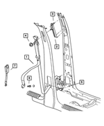5HG331D5AP - Interior Trim: Front Outer Seat Belt, Left for Mopar Image