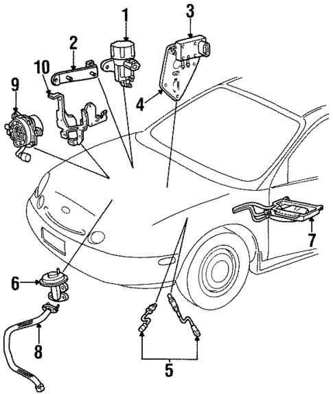 EGR System for 1996 Ford Taurus #1