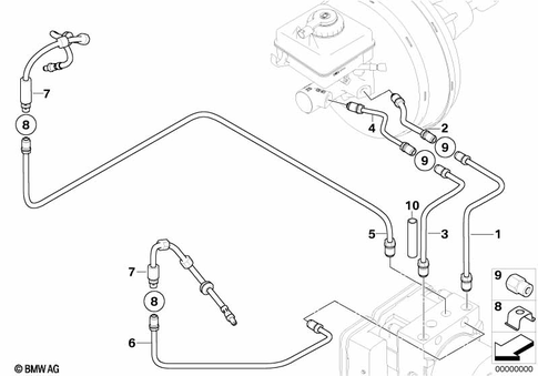 Brake Pipe, Front for 2006 BMW M5 #0