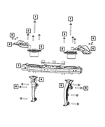 68535969AB - : Motor Support Bracket, Left for Mopar Image
