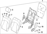 89300CHDF0H24 - Body: Seat Back Assembly for Kia: Sportage Image