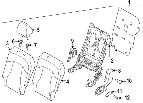 Rear Seat Components for 2025 Kia Sportage #1