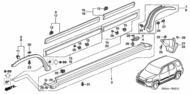 Protector - Side Sill Garnish for 2006 Honda CR-V #0