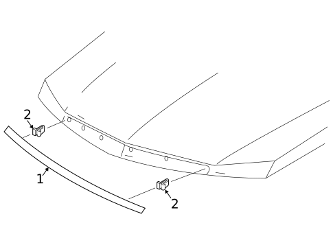 Exterior Trim - Hood for 2005 Cadillac SRX #0